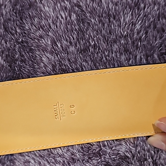 NWT Coach black signature inset belt brass size Small - Picture 5 of 10